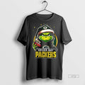Officials Grinch With Santa Hat X Green Bay Packers Merry Christmas Premium Tee Shirt Sweater