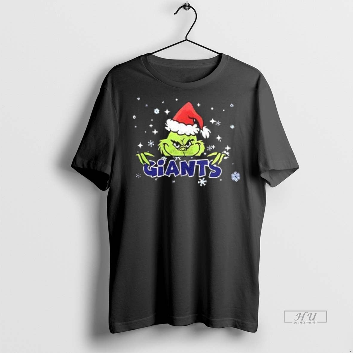 Officials Grinch With Santa Hat X New York Giants Merry Christmas Premium Tee Shirt Sweater