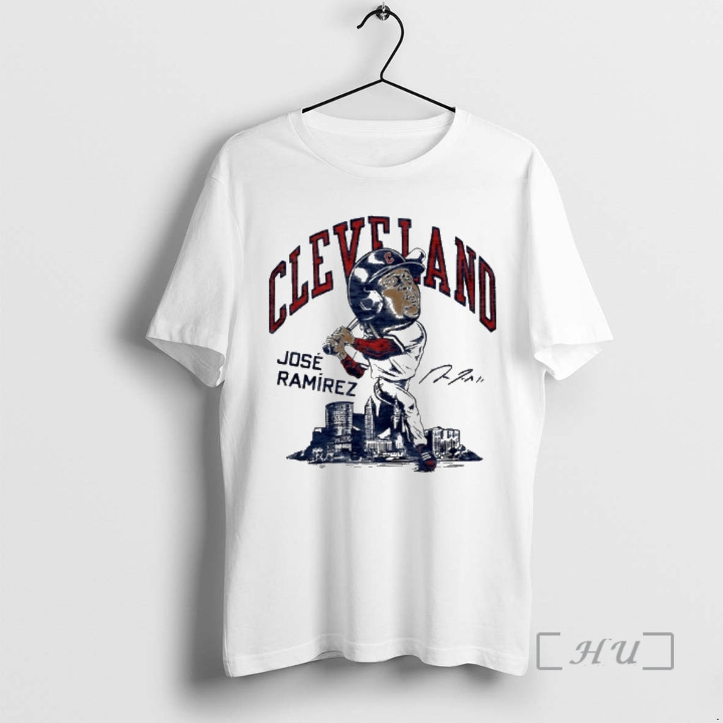 Officials Guardians Jose Ramirez Slugger Swing Signature Caricature