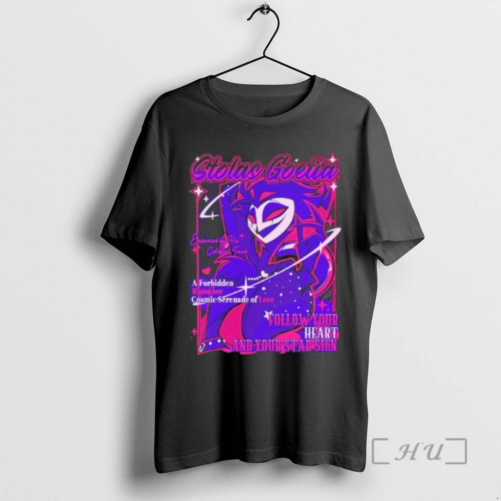 Officials Helluva Boss Stolas Goetia Follow Your Heart And Your Star Sign Premium T Shirts