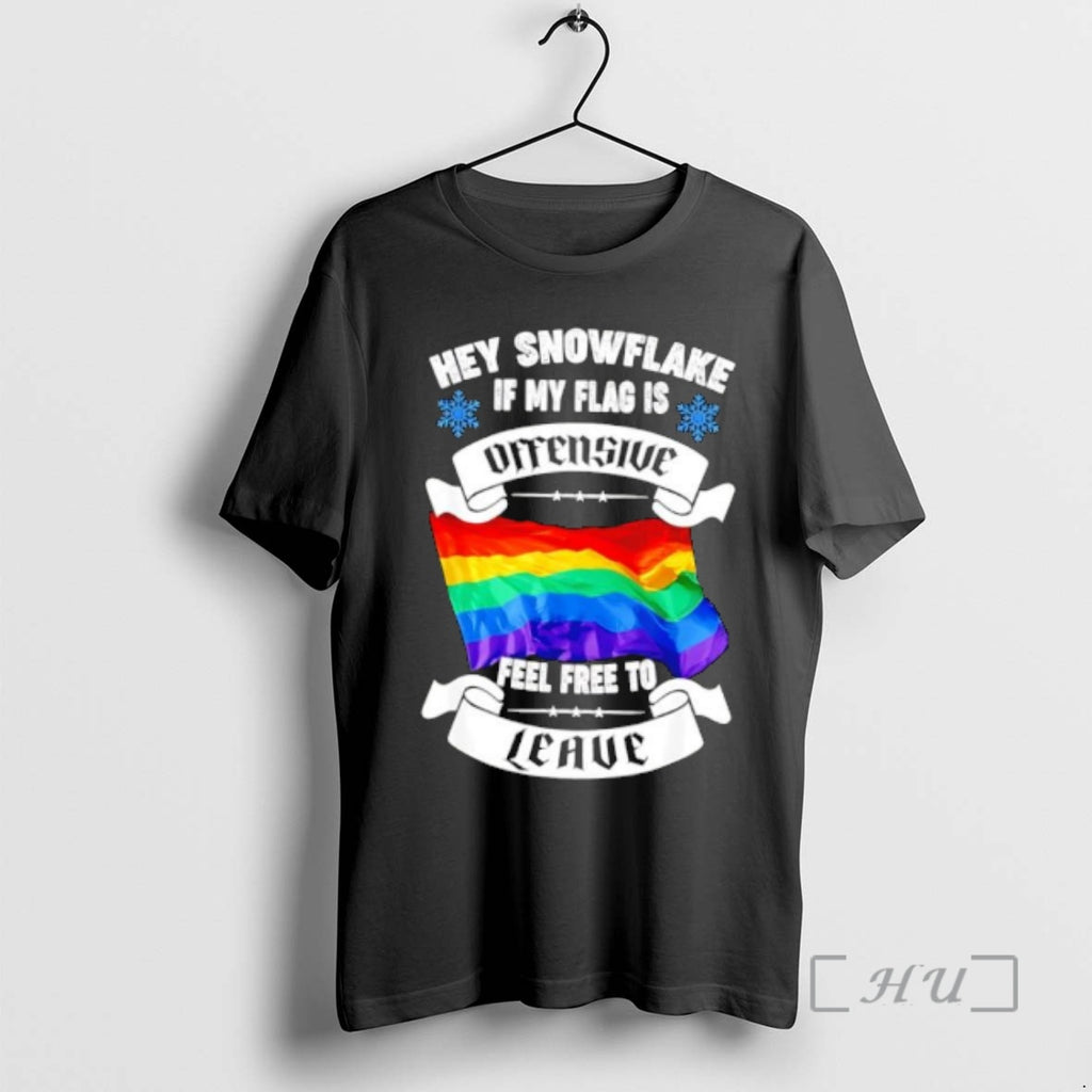 Officials Hey Snowflake If My Flag Is Offensive Feel Free To Leave Premium T Shirts