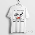Officials I Am A Simple Woman I Love Dogs And Piano Premium T Shirts Sweater