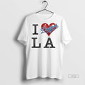 Officials I Love La Dodgers Logo Premium Tee Shirt Sweater