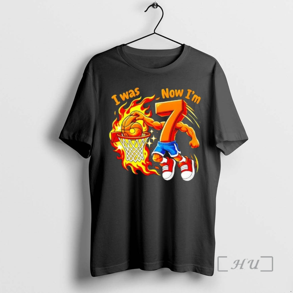 Officials I Was I Was 6 Now Im 7 Basketball 67 Birthday Premium T Shirts
