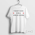 Officials I Wont Vote For A Son Of A Bush Text Premium T Shirts Sweater