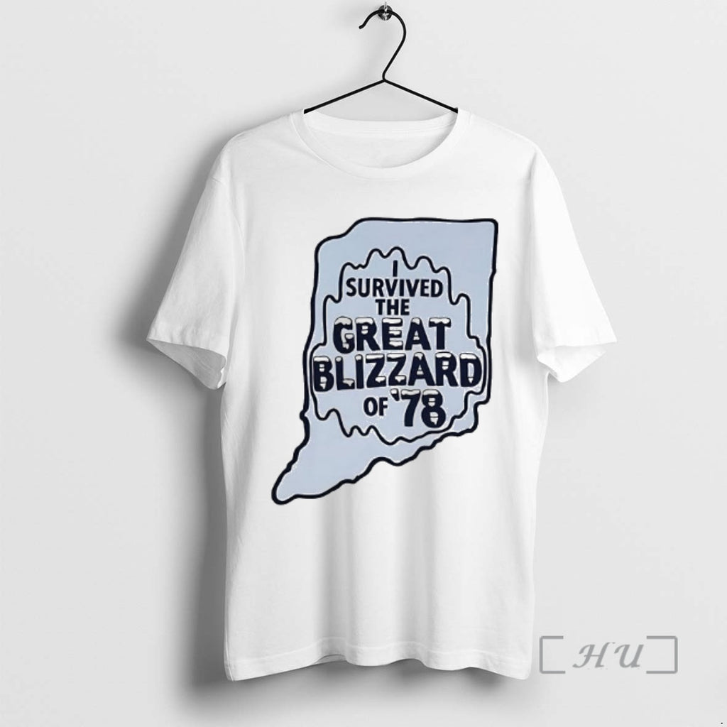 Officials I Survived The Great Blizzard Of 78 Indiana Outline Woman Premium T Shirts Sweater