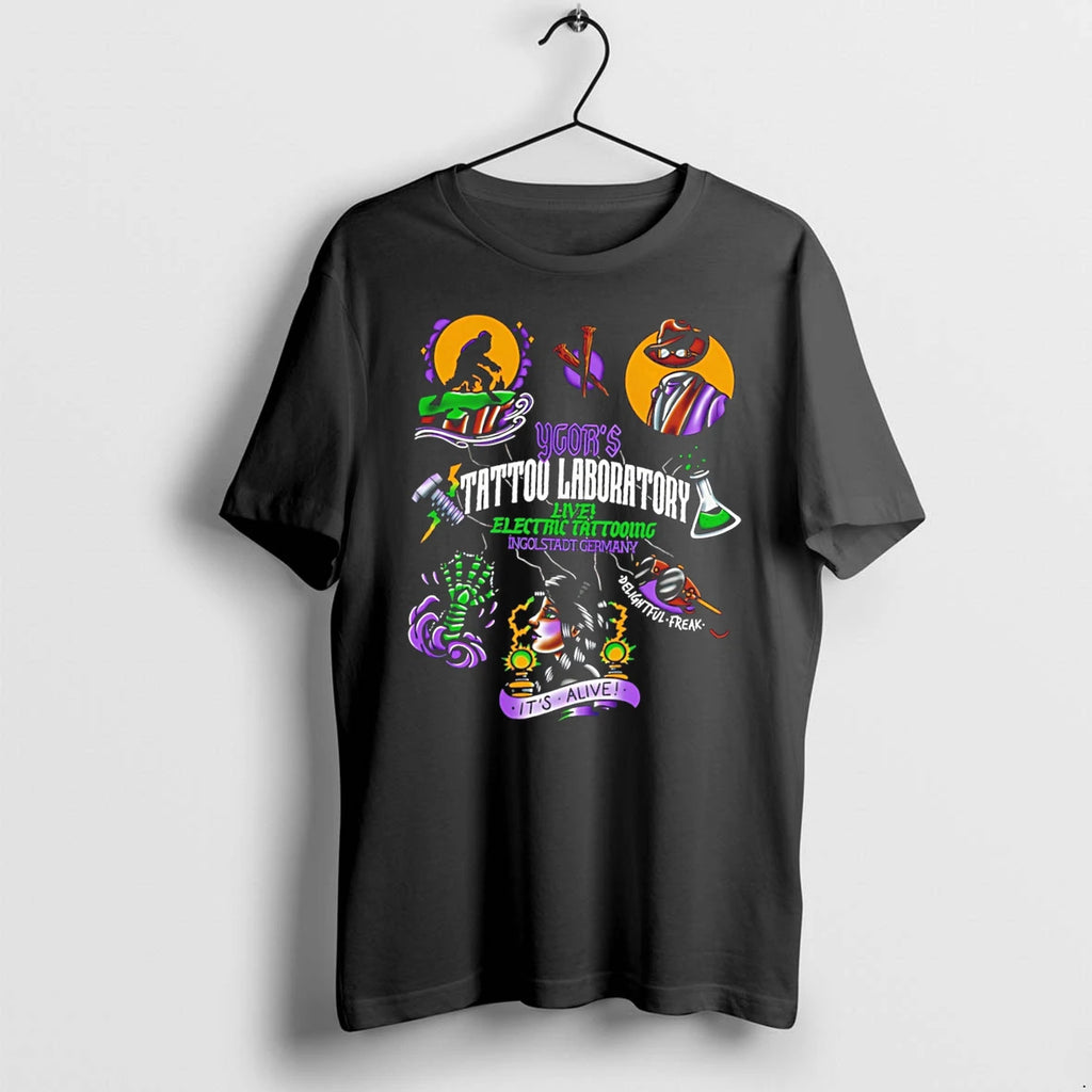 Officials Igors Tattoo Laboratory Live Electric Tattooing 2026 Graphic Tee Premium T Shirt