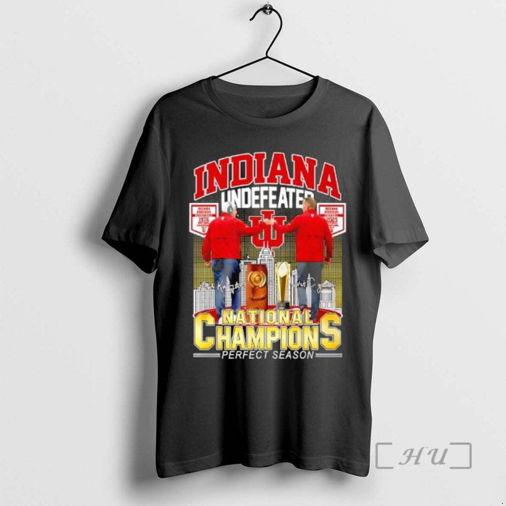 Officials Indiana Undefeated National Champions Perfect Season Signature Coaches 1976 2025 Premium T Shirts Sweater