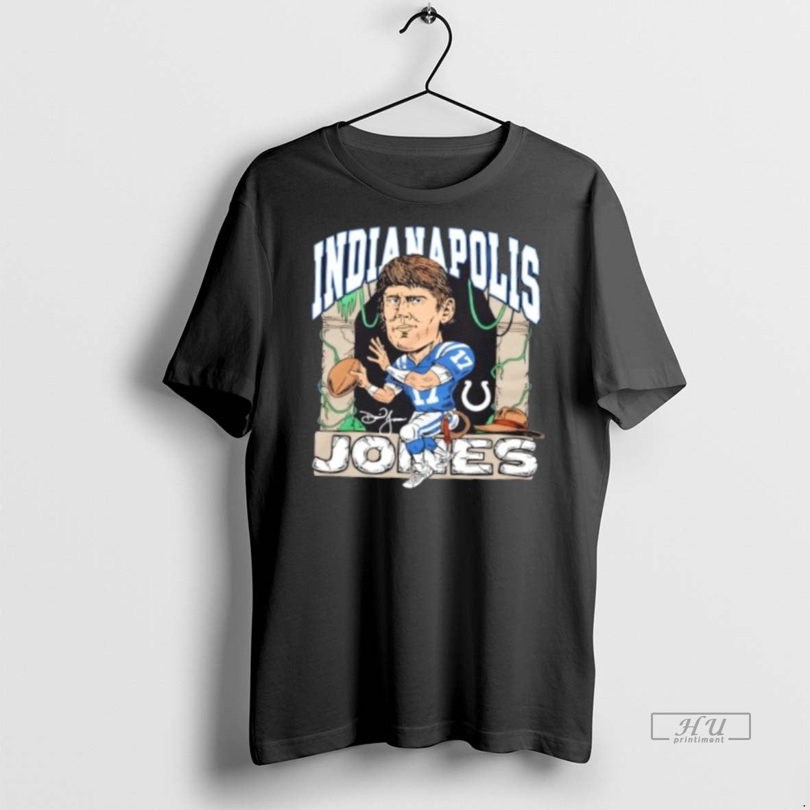Officials Indianapolis Colts Daniel Jones Caricature Signature Premium Tee Shirt Sweater
