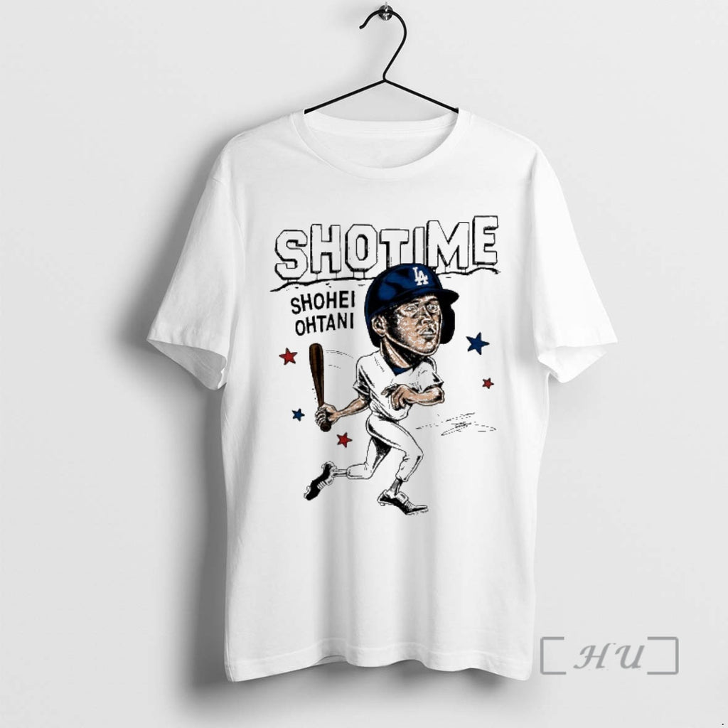 Officials Its Shotime Shohei Ohtani Los Angeles Dodgers Superstar Caricature Signature Premium T Shirts Sweater