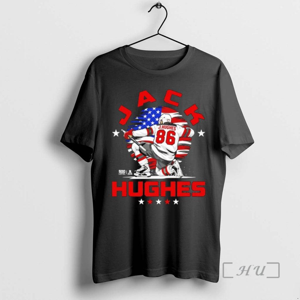 Officials Jack Hughes New Jersey Usa Flag Celebration 2026
