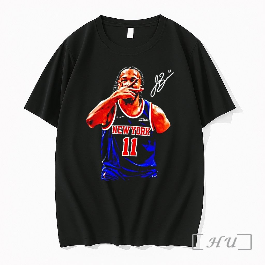 Officials Jalen Brunson Hand Tucked Under The Nose Celebration Unisex , , , Long Sleeve Tee