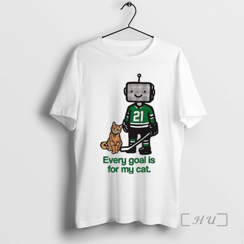 Officials Jason Robertson Dallas Stars Hockey Every Goal Is For My Cat Robot Number 21