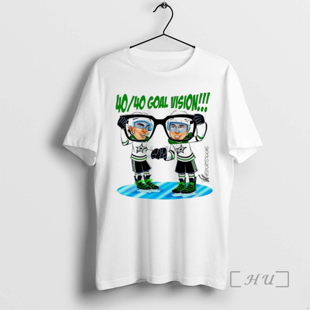 Officials Jason Robertson And Roope Hintz Dallas Stars 40 Goal Vision Premium T Shirts Sweater