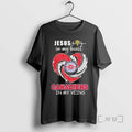Officials Jesus In My Heart Montreal Canadiens Hockey In My Veins Glitter Heart Premium