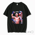 Officials Justin Gaethje Ufc Before Eyes Usa Flag Celebrate Signature Sports Fan Premium T Shirts