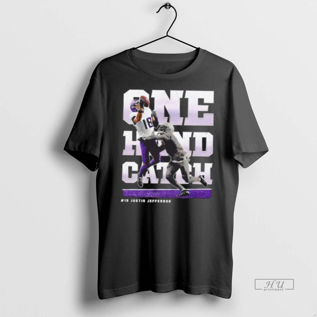 Officials Justin Jefferson Minnesota Vikings One Hand Catch Premium Tee Shirt Sweater