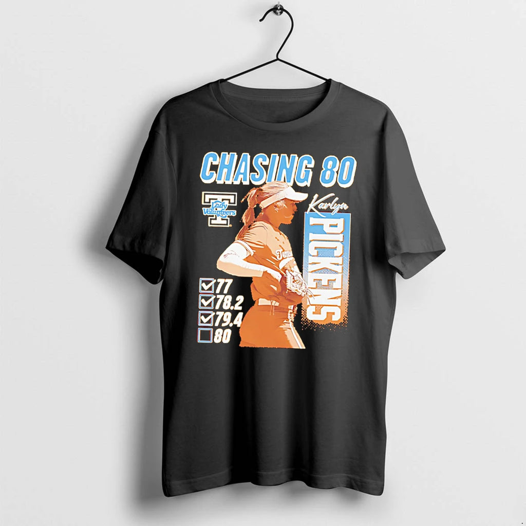Officials Karlyn Pickens Tennessee Softball Chasing 80 Tee Premium T Shirt