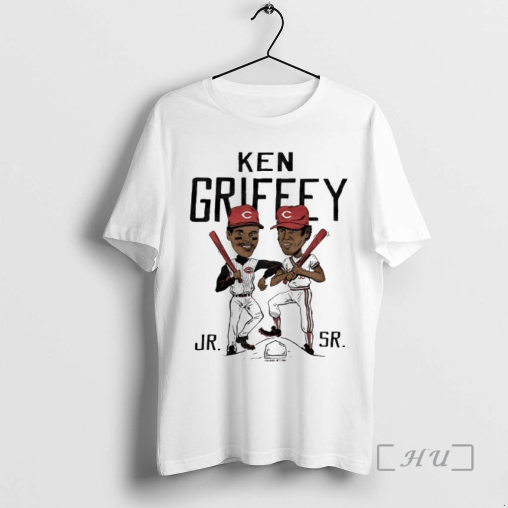 Officials Ken Griffey Father And Son Cincinnati Reds Player Caricature