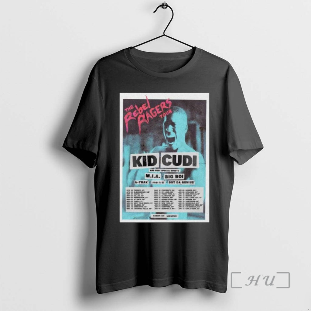 Officials Kid Cudi The Rebel Ragers Tour 2026 In North American Premium T Shirts Sweater