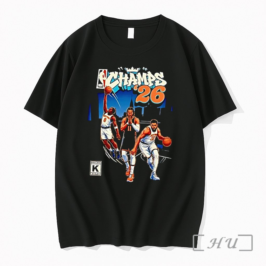 Officials Knicks Nba Champs 26 Basketball Players Performance Black Unisex , , , Long Sleeve Tee