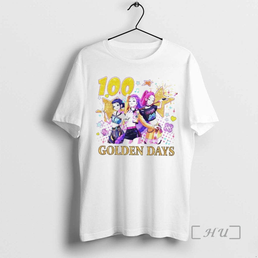 Officials Kpop Demon Hunter 100 Golden Days 100th Day Of School Premium T Shirts Sweater
