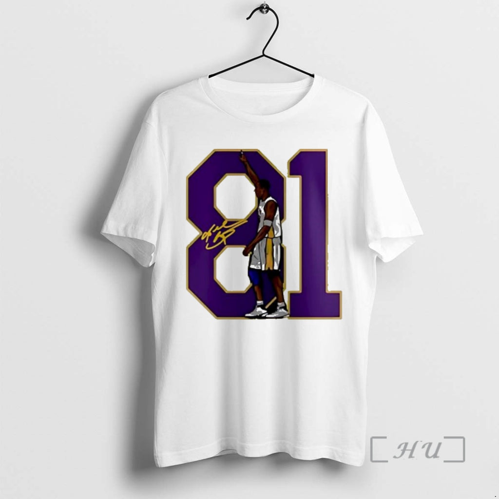 Officials La Lakers 20th Anniversary Of Kobe Bryant 81 Points 2026 Baseball Premium T Shirts