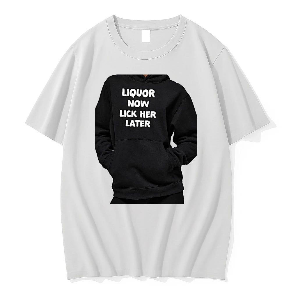 Officials Liquor Now Lick Her Later Premium T Shirt