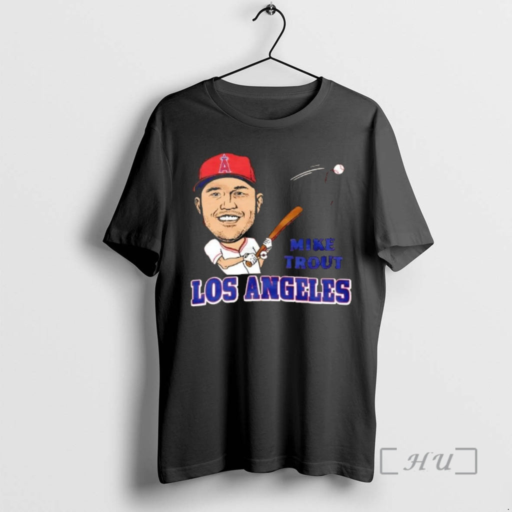 Officials Los Angeles Angels Mike Trout Baseball Caricature