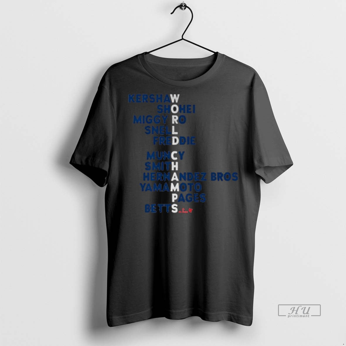 Officials Los Angeles Baseball World Champs Acrostic Premium Tee Shirt Sweater