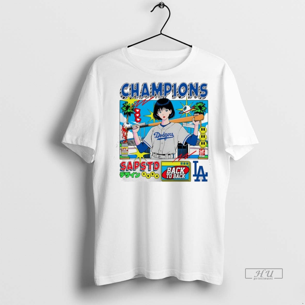 Officials Los Angeles Dodger 2025 Back To Back World Champs Anime Premium Tee Shirt Sweater