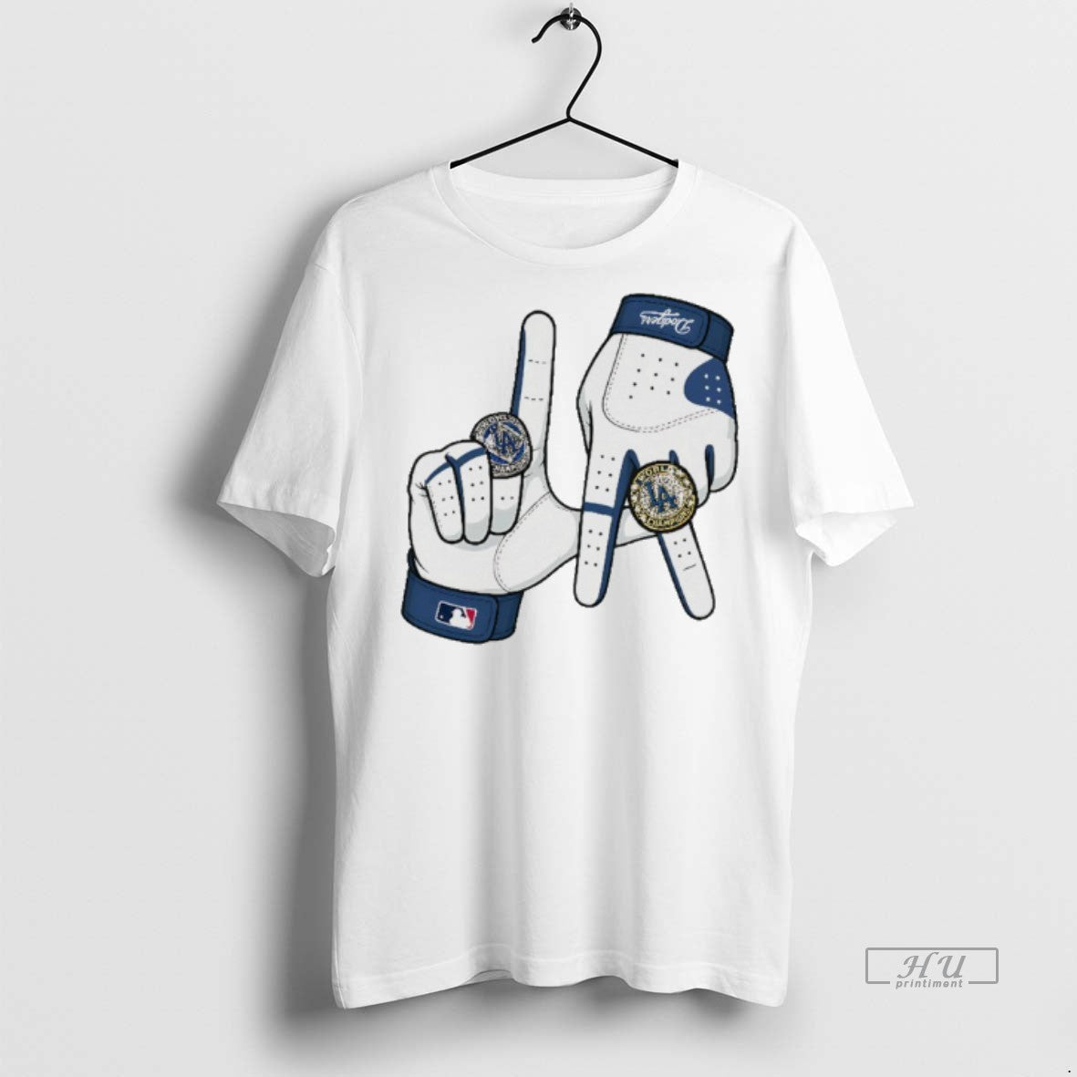 Officials Los Angeles Dodgers 2025 La Gloves Rings Graphic Premium Tee Shirt Sweater