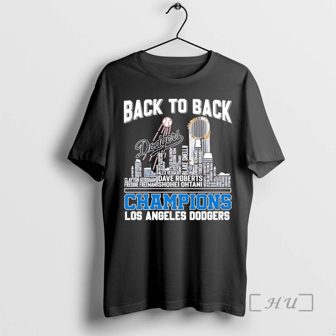 Officials Los Angeles Dodgers Back To Back Champions Players Names Premium T Shirt Sweater
