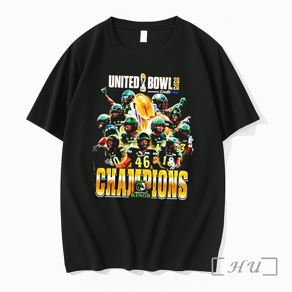 Officials Louisville Kings 2026 United Bowl Champions Player Collage Tee Unisex , , , Long Sleeve Tee