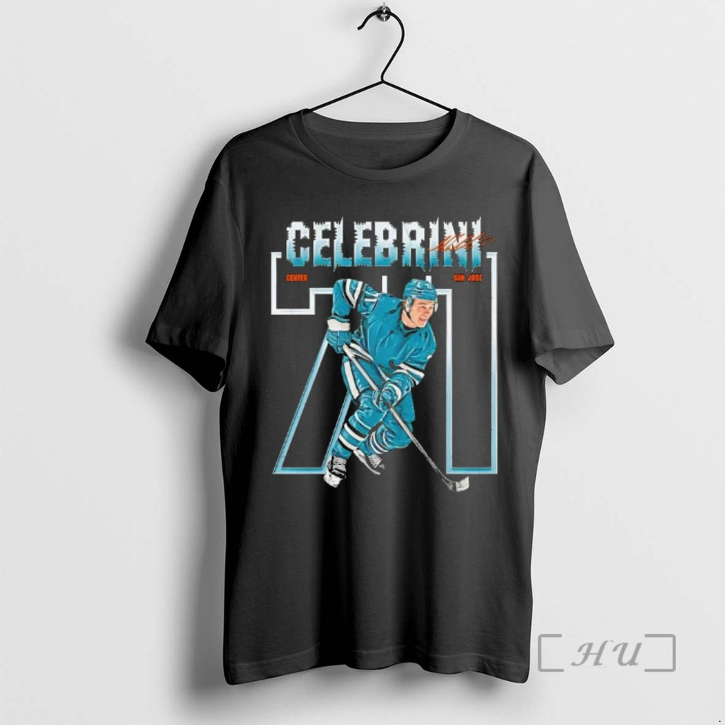 Officials Macklin Celebrini San Jose Sharks Number Outline 71