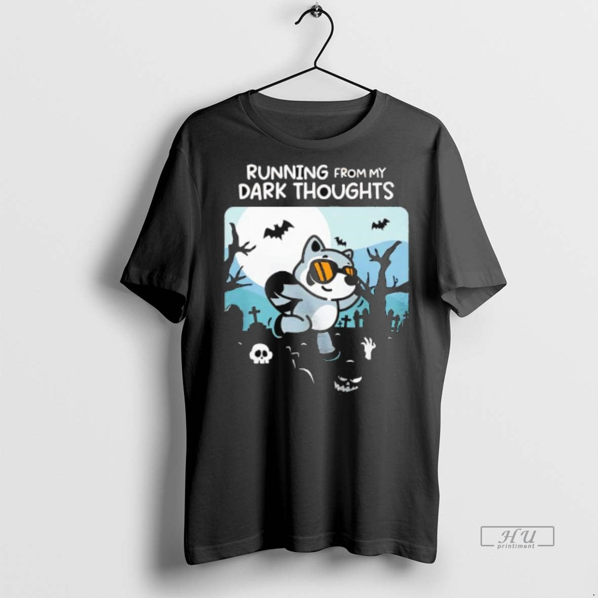Officials Mandatoryfunday Raccoon Running From My Dark Thoughts Premium Tee Shirt Sweater