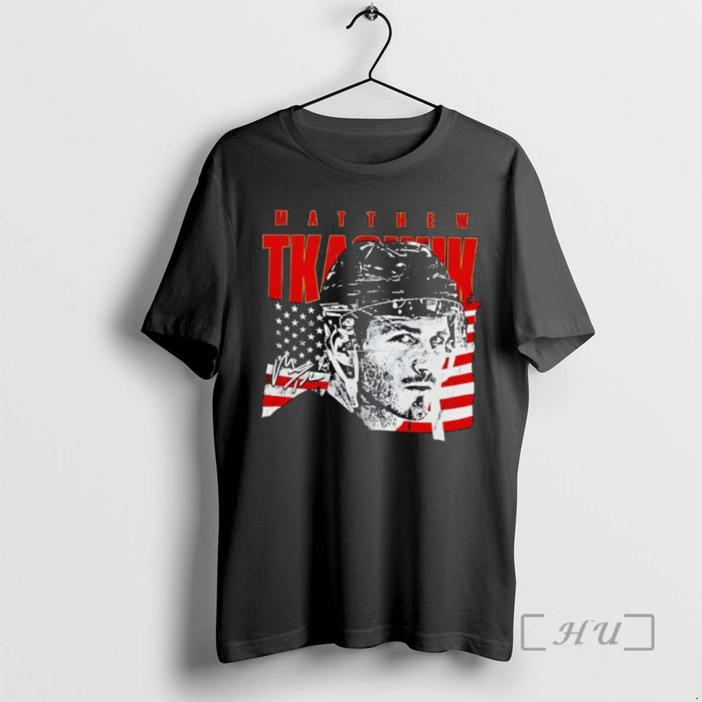 Officials Matthew Tkachuk American Flag Signature