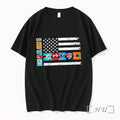 Officials Miami Dolphins Heat Marlins Panthers Hurricanes Flag Usa Independence Day Premium T Shirts Sweater