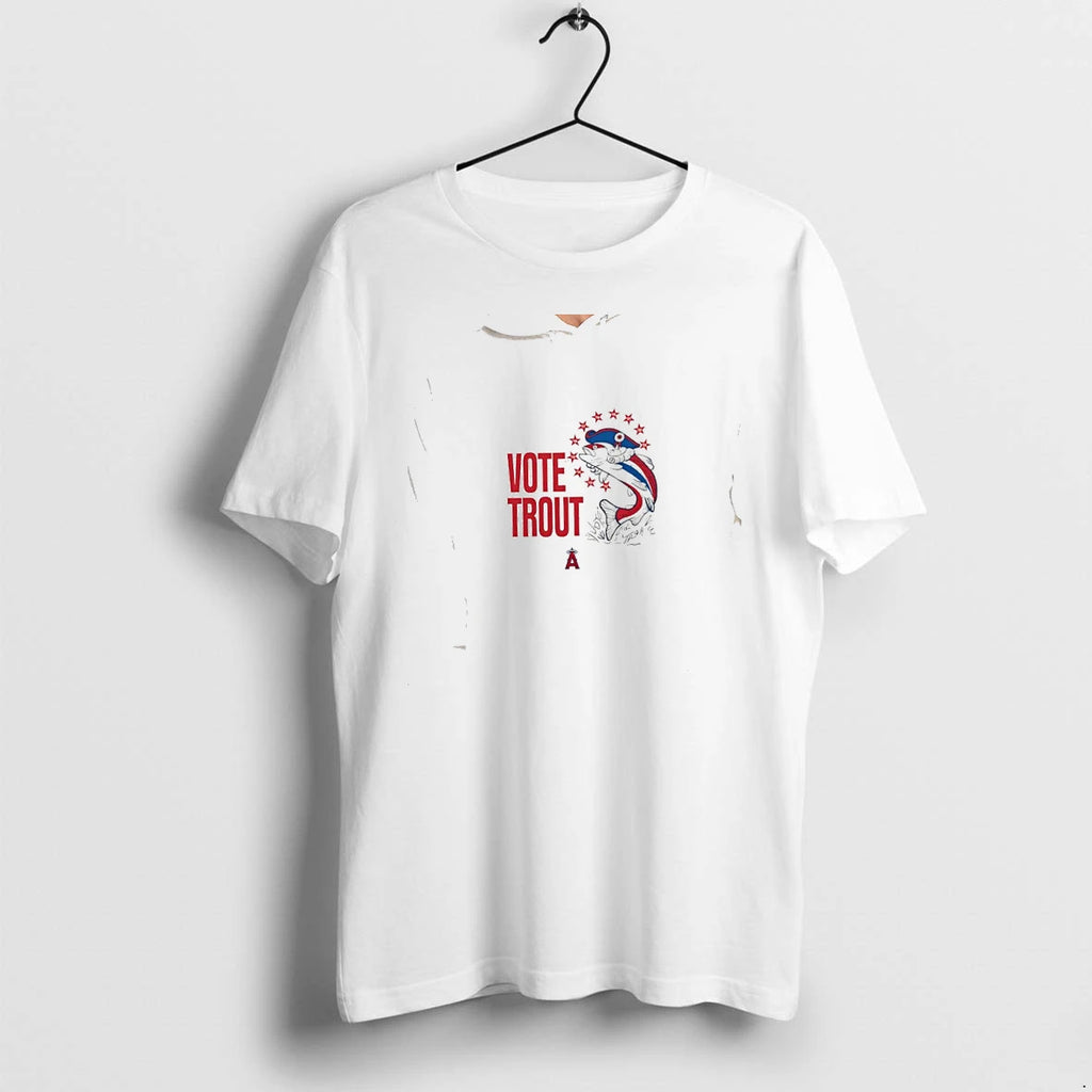 Officials Mike Trout Los Angeles Angels Vote Trout Patriot Fish Mlb Premium T Shirt