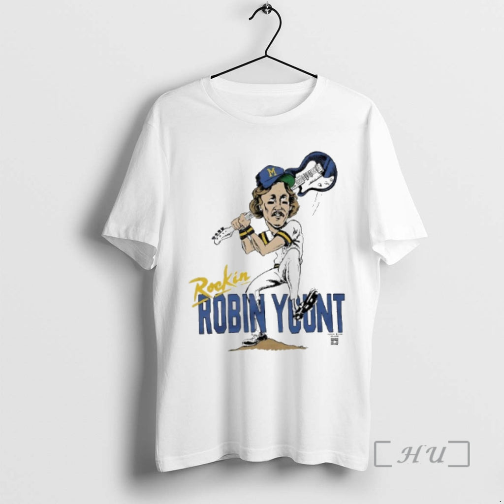 Officials Milwaukee Brewers Rockin Robin Yount Player Caricature