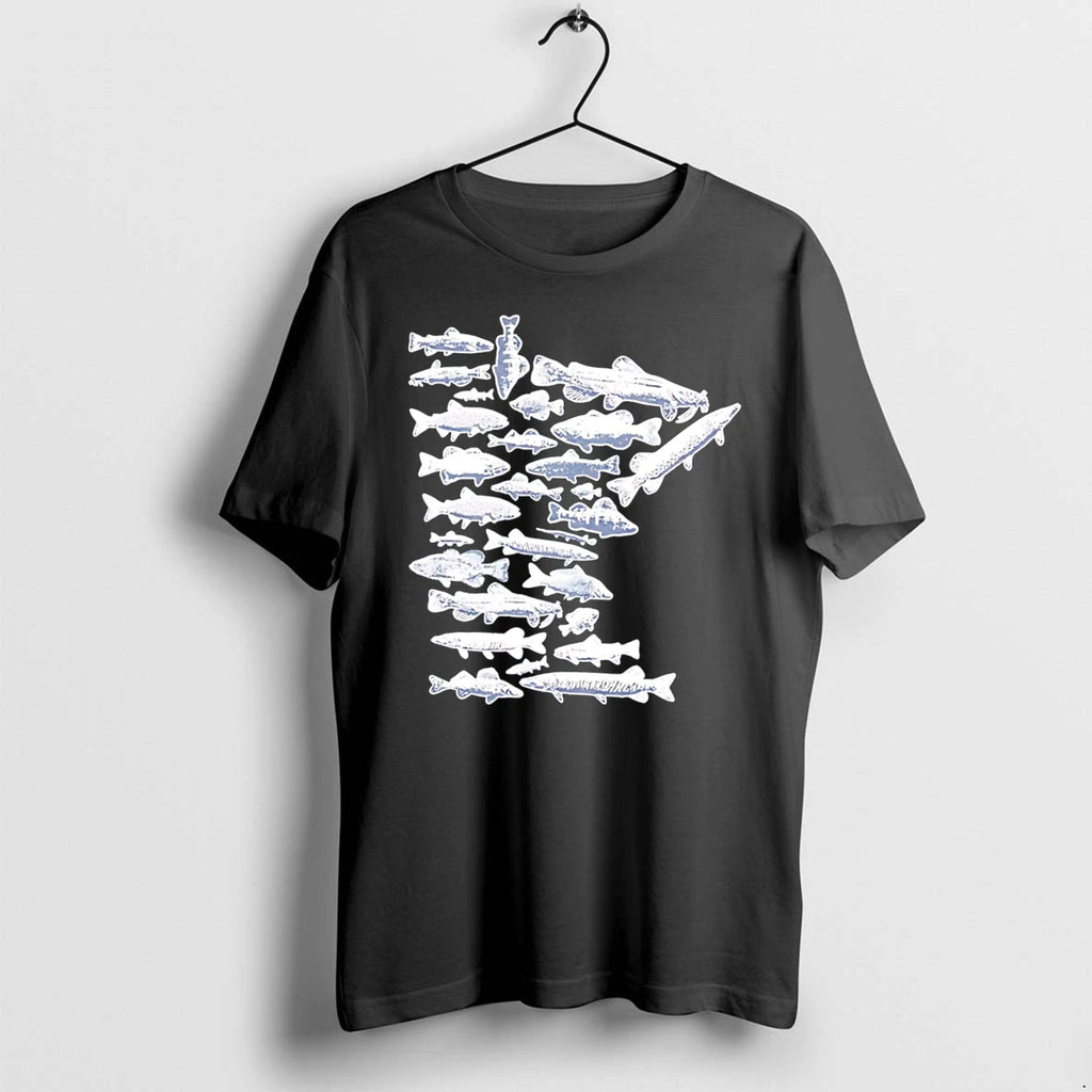 Officials Minnesota Fish Stamp State Map Fishing Wildlife Tee Premium T Shirt