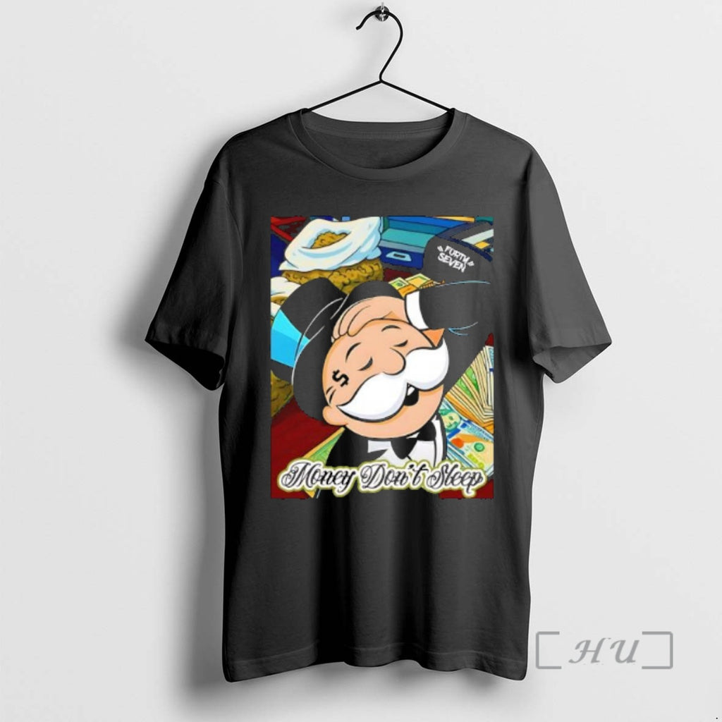 Officials Money Dont Sleep Graphic Premium T Shirt Sweater