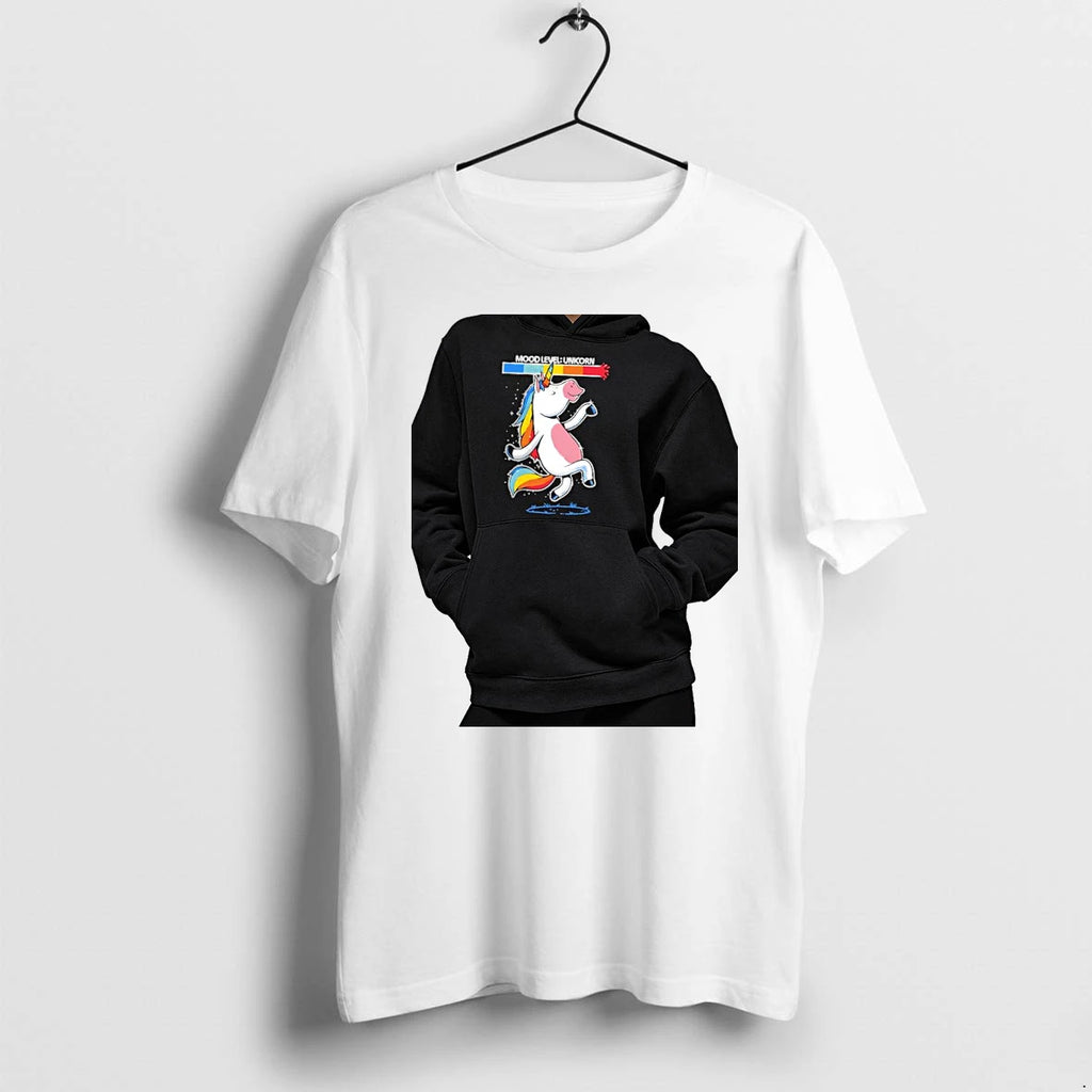Officials Mood Level Unicorn Happy Dancing Rainbow Premium T Shirt