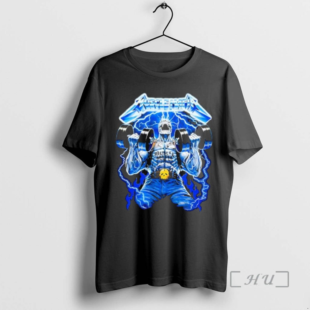 Officials Muscle Mafia Skeleton Weightlifter Lifting Dumbbells Lightning