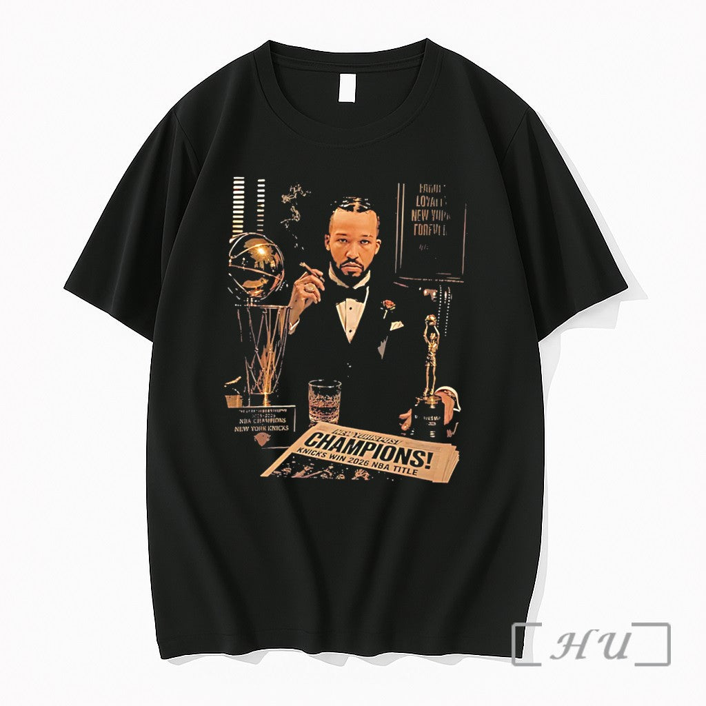 Officials Ny Knicks Jalen Brunson Smoking Cigar Vintage Tee Unisex , , , Long Sleeve Tee
