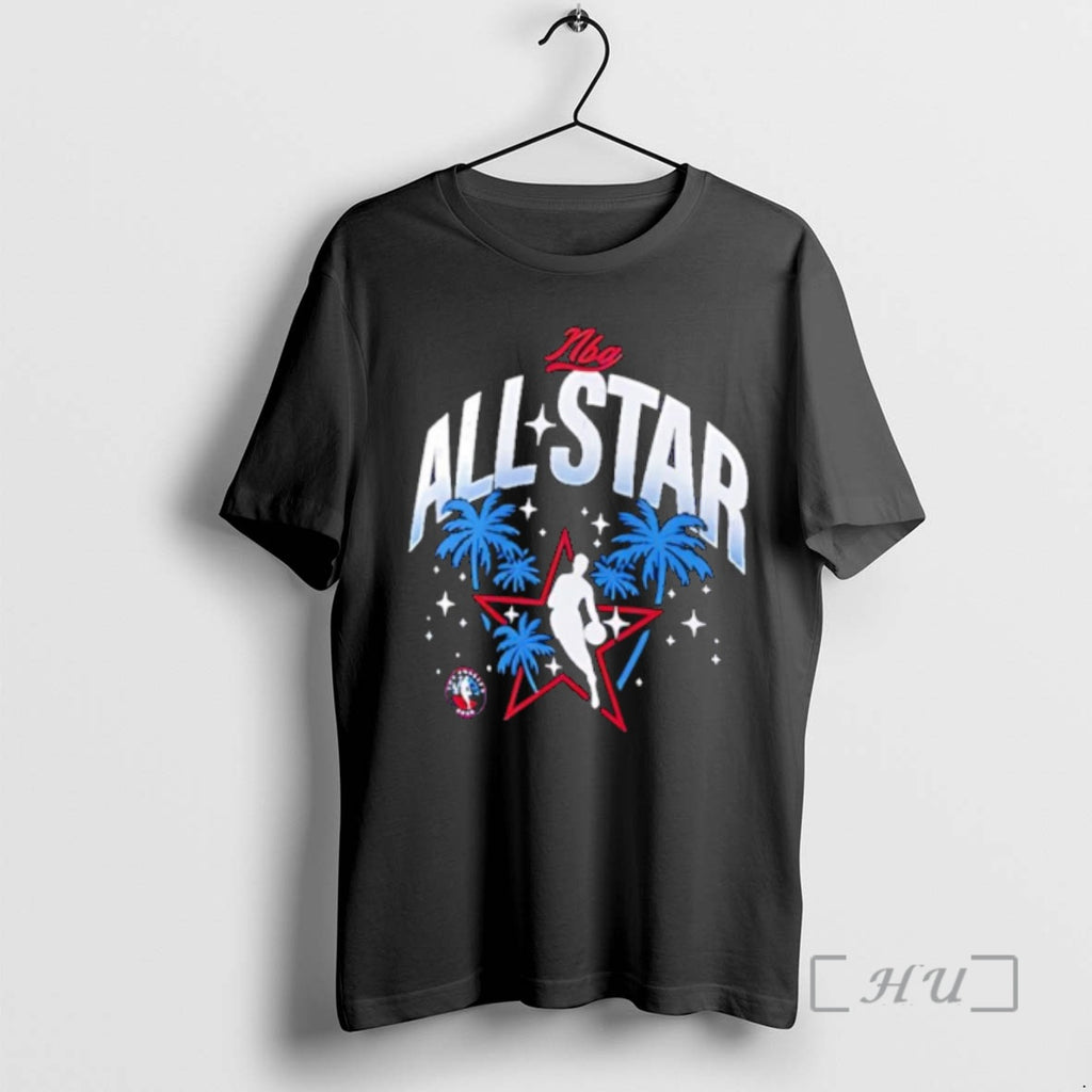 Officials Nba All Star 2026 Los Angeles Palm Trees Basketball Player Star Premium T Shirts