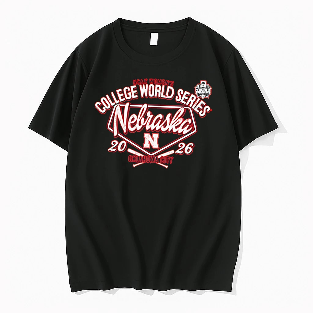 Officials Nebraska Cornhuskers 2026 Womens College World Series Bound Logo Tee Premium T Shirt