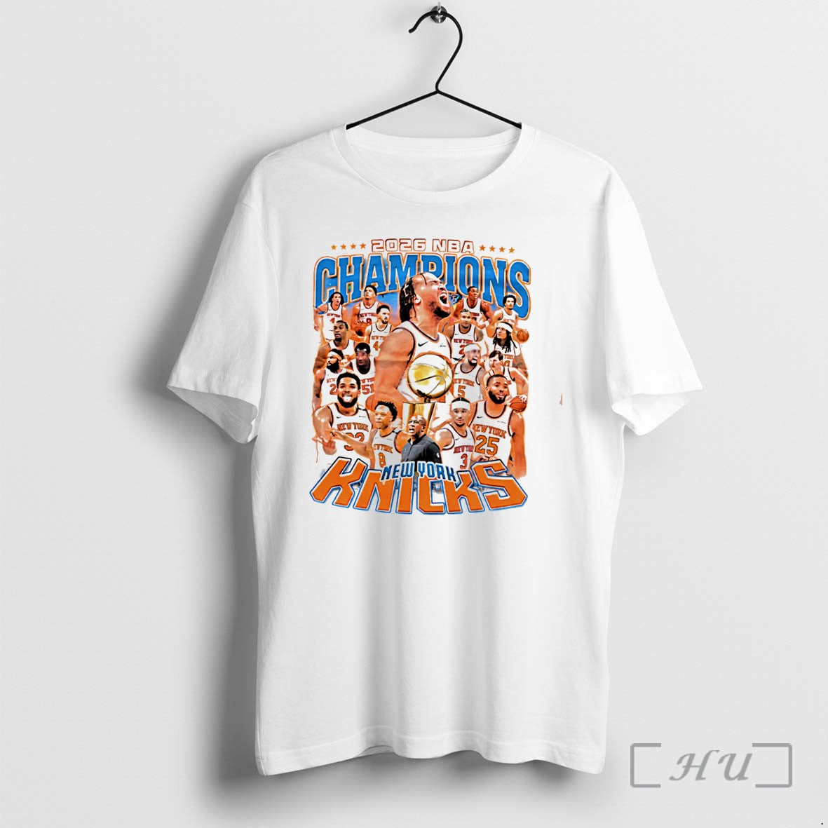 Officials New York Basketball 2026 Champions Team Collage Tee Unisex , , , Long Sleeve Tee