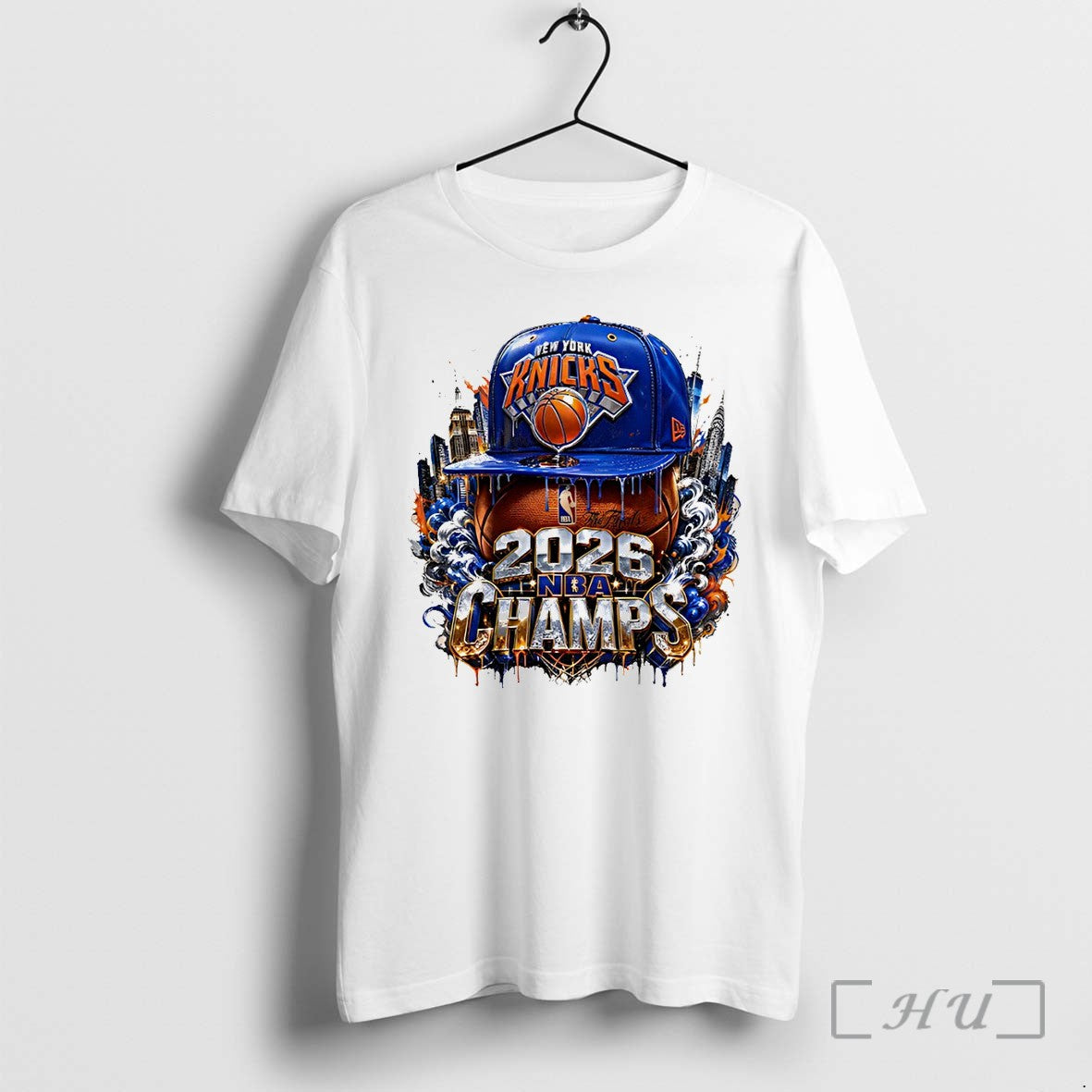 Officials New York Basketball Champions 2026 Hat Hoops Unisex , , , Long Sleeve Tee