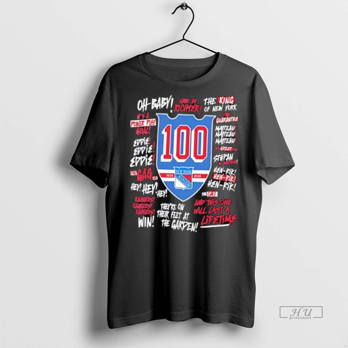 Officials New York Rangers Youth We Bleed Blue Centennial 100 Years Graphic Premium